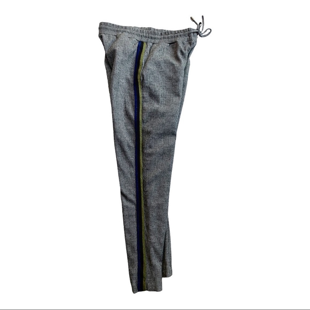 Anthropologie Maeve Betty Black Plaid Joggers Size X-Small